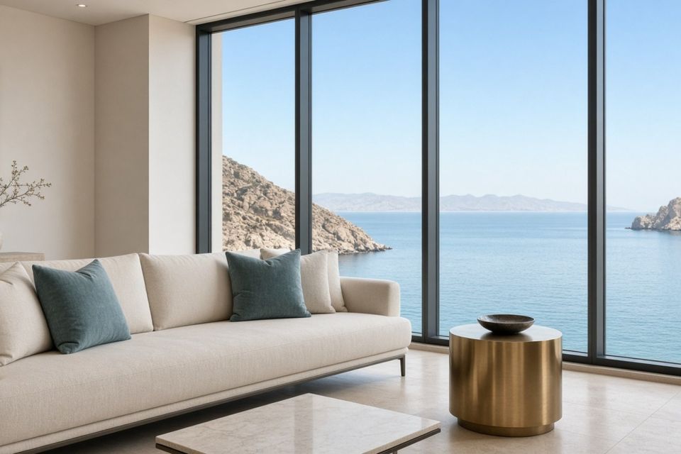 Apartment living room with sea view